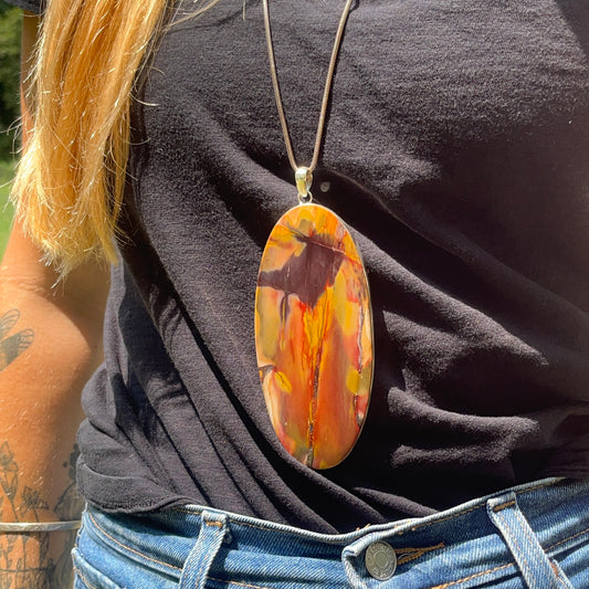 Mookaite – 5" Slab - Gemstone Pendant