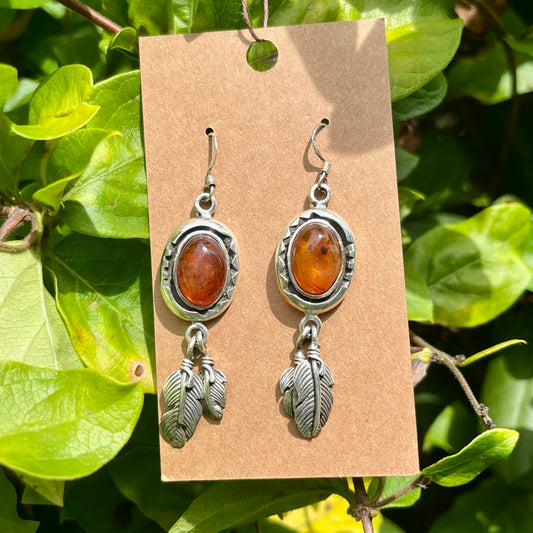 Baltic Amber - 2" Dangles – Gemstone Earrings