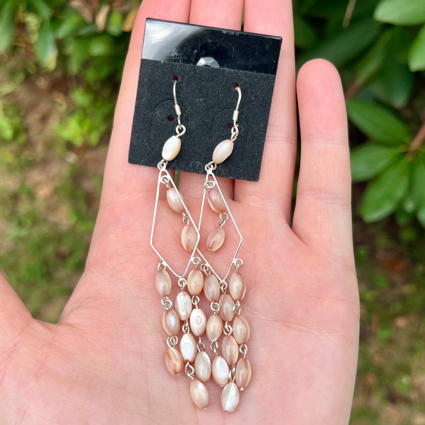 Mother of Pearl - 3.5" Dangles – Gemstone Earrings