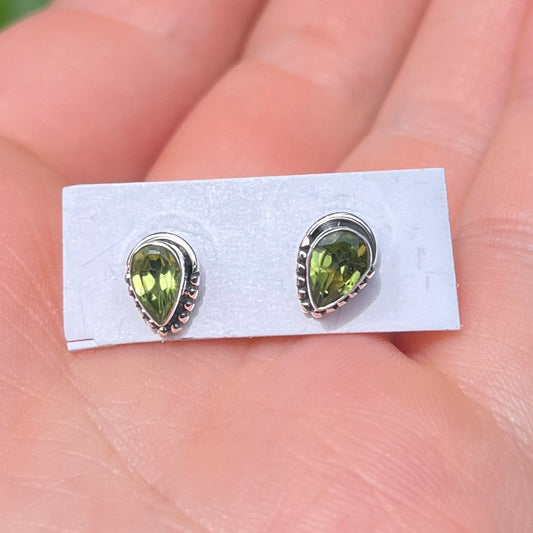 Peridot - Small Studs – Gemstone Earrings