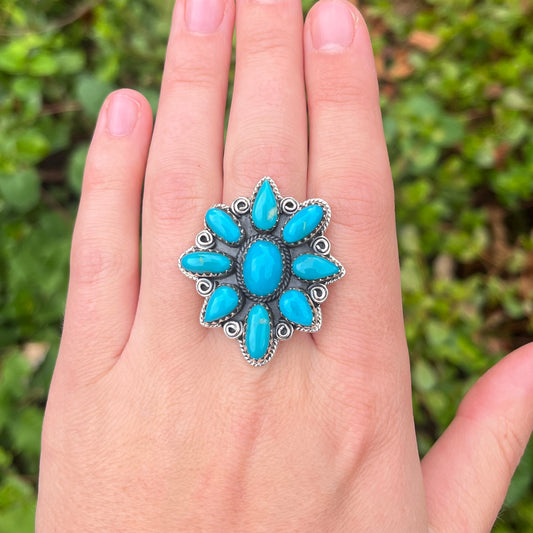 Kingman Turquoise - Size 7.75 – Southwestern Ring