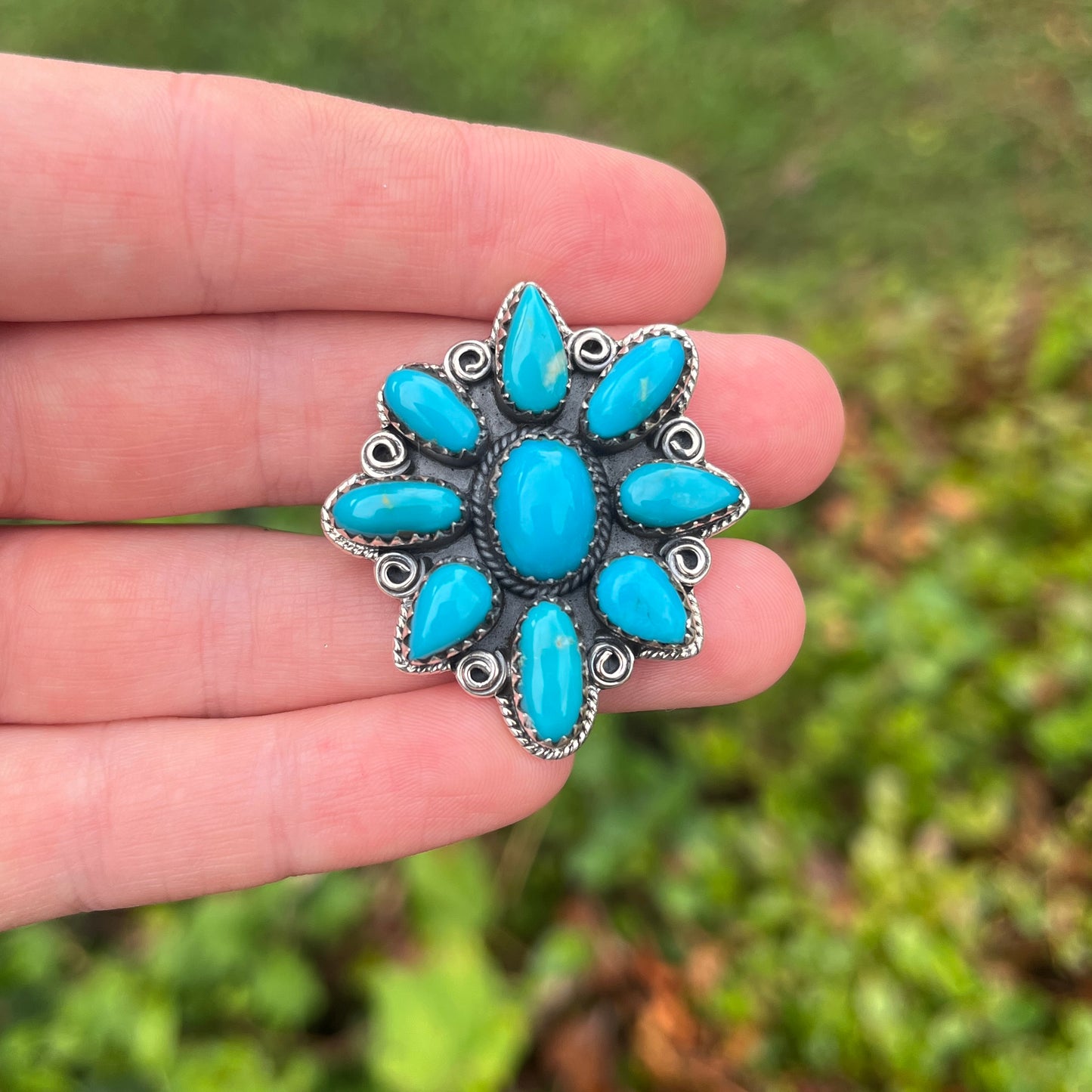 Kingman Turquoise - Size 7.75 – Southwestern Ring