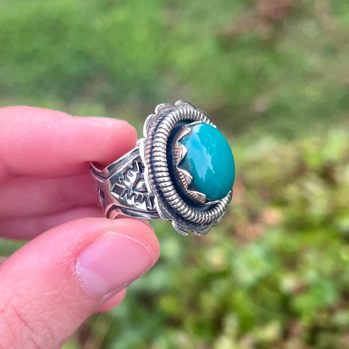 Green Kingman Turquoise - Size 9 – Southwestern Ring