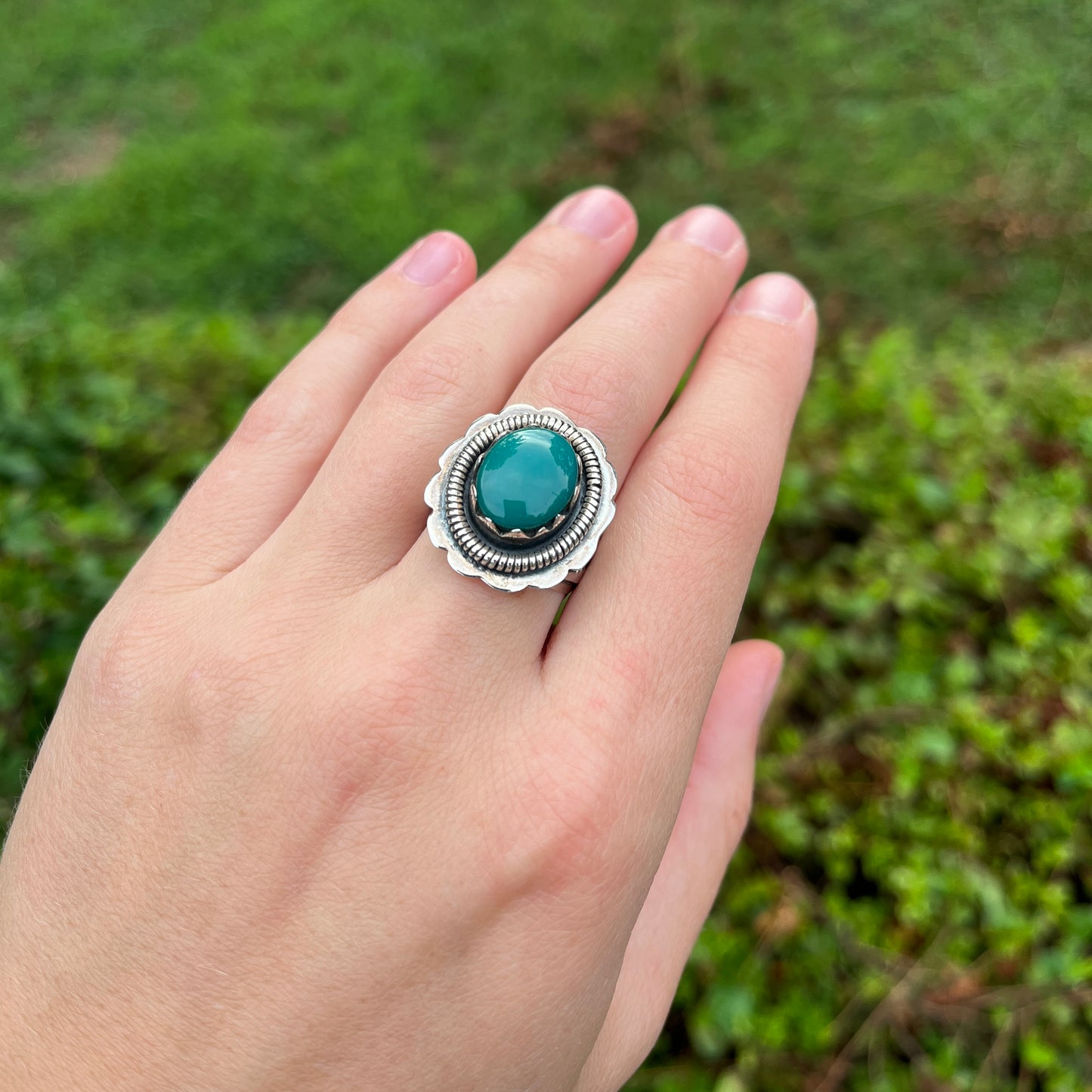 Green Kingman Turquoise - Size 9 – Southwestern Ring