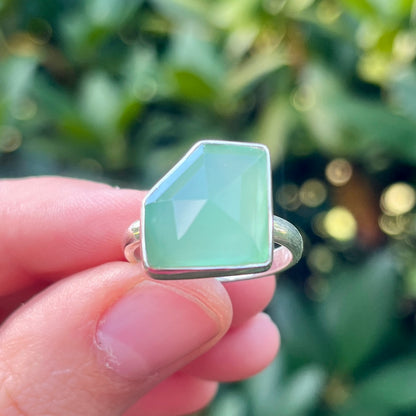 Green Chalcedony - Size 8 – Gemstone Ring