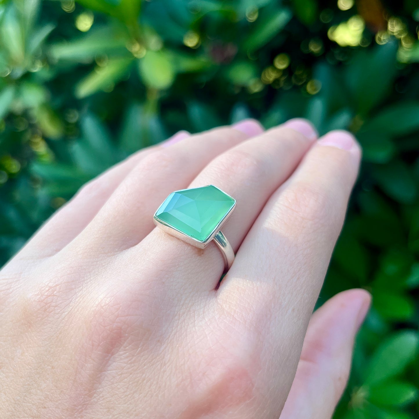 Green Chalcedony - Size 8 – Gemstone Ring