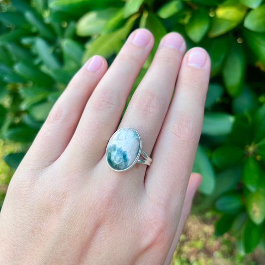 Green Tree Agate - Size 9 – Gemstone Ring