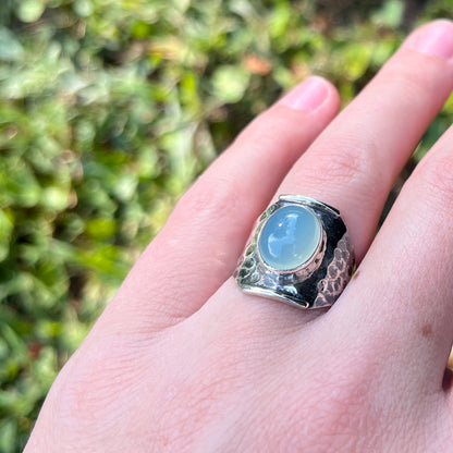 Blue Chalcedony - Size 7.25 – Gemstone Ring