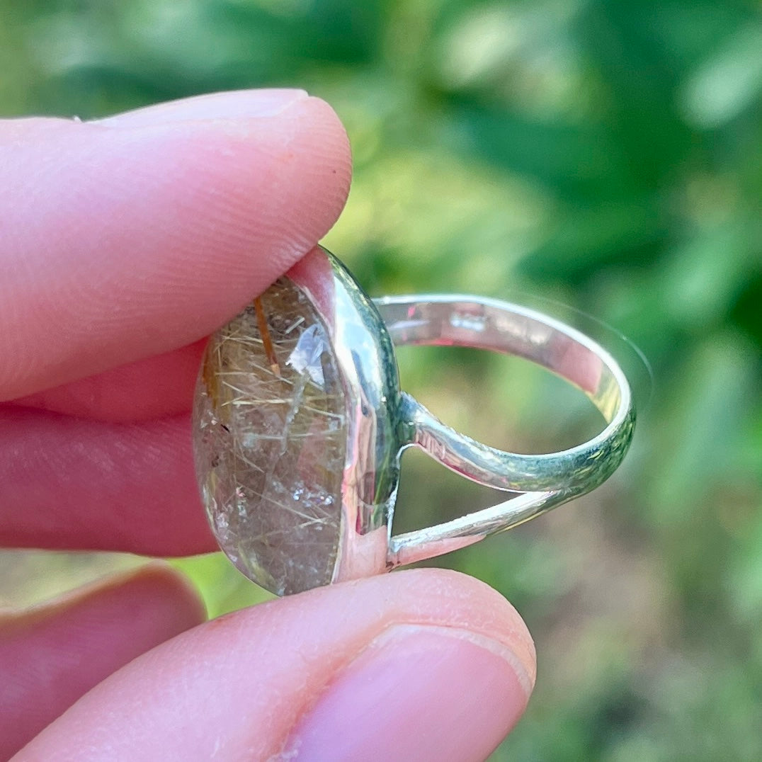 Rutilated Quartz - Size 6.5 – Gemstone Ring