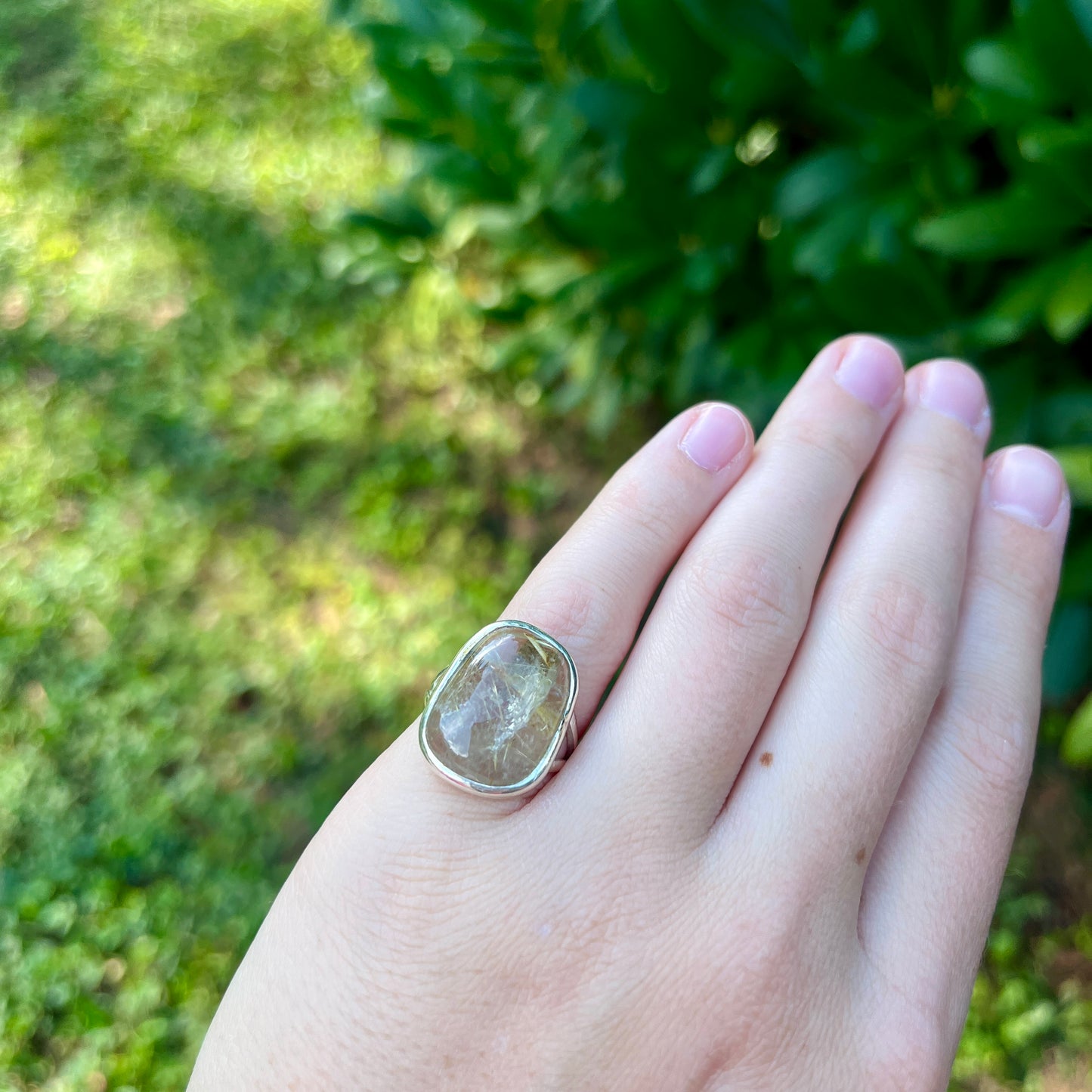 Rutilated Quartz - Size 6.5 – Gemstone Ring