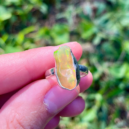 Raw Yellow Opal - Size 5.5 – Gemstone Ring