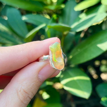 Raw Yellow Opal - Size 5.5 – Gemstone Ring