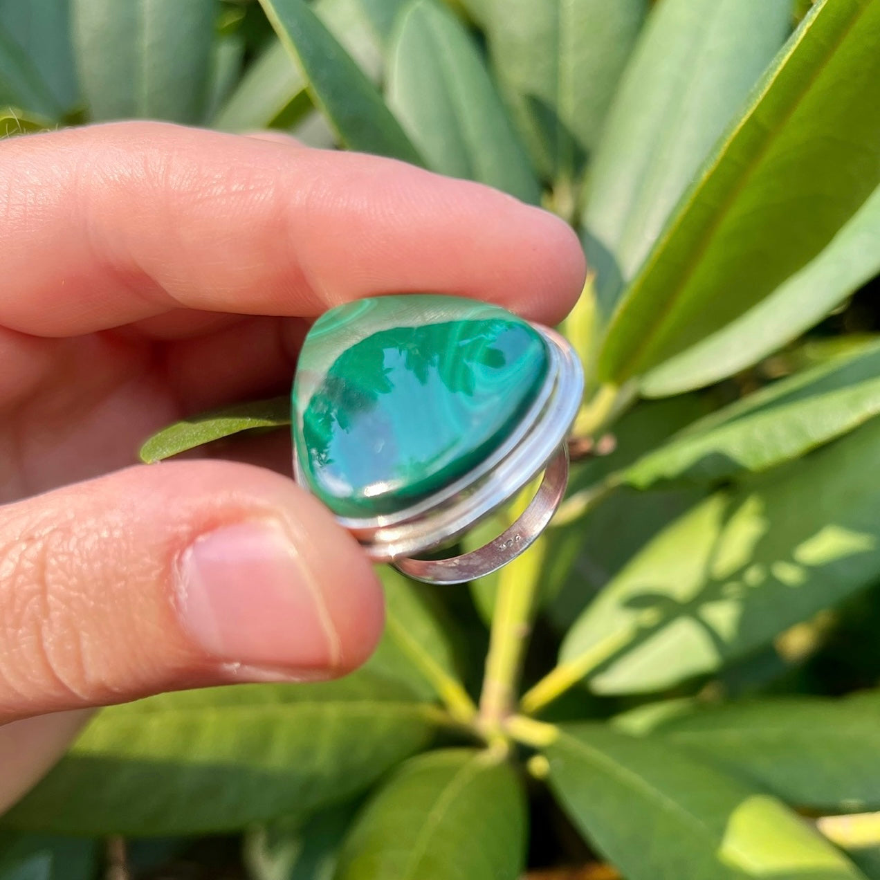 Malachite - Size 8 – Gemstone Ring