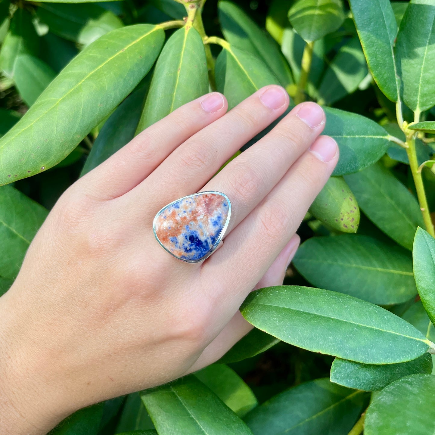 Sunset Sodalite - Size 8.5 – Gemstone Ring