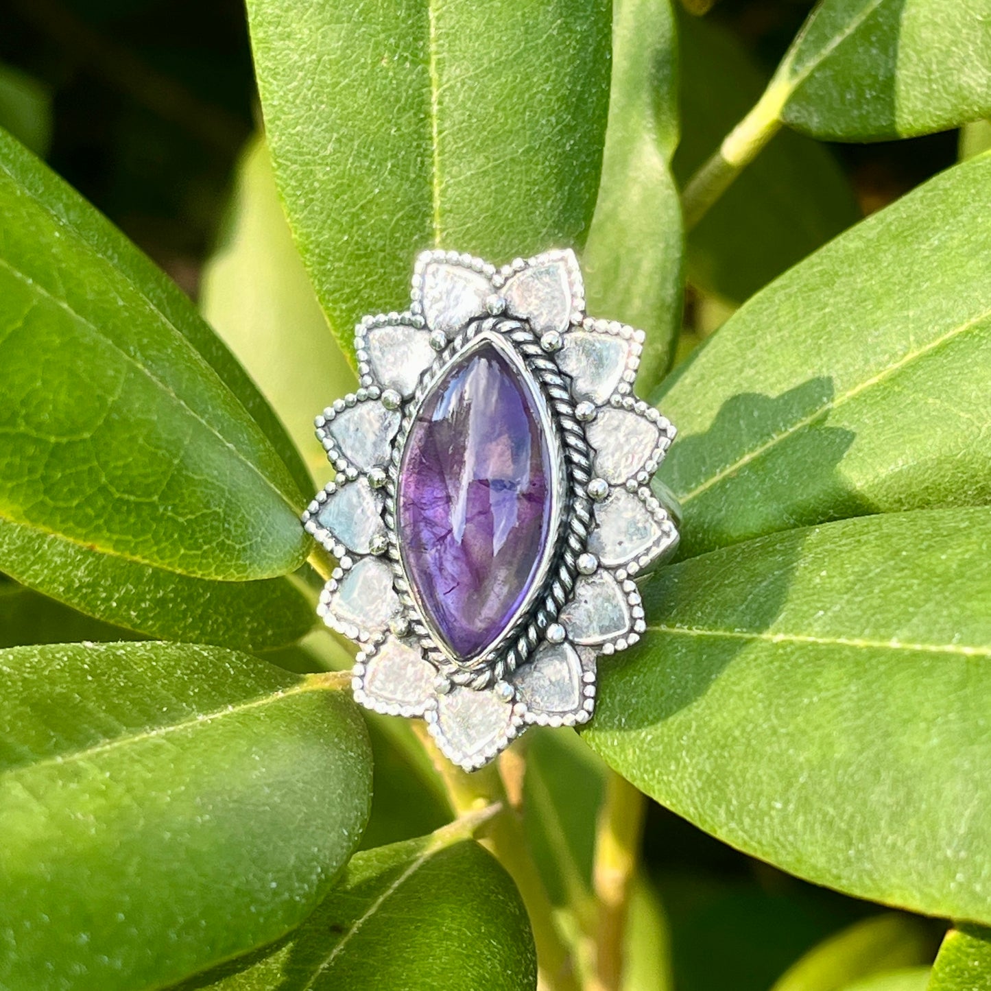 Amythest - Size 7 - Gemstone Ring