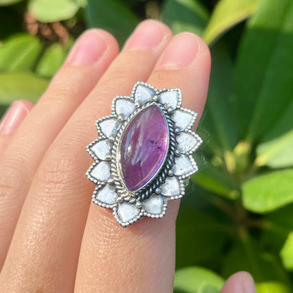 Amythest - Size 7 - Gemstone Ring