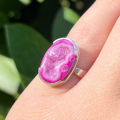 Pink Druzy - Size 7 – Gemstone Ring