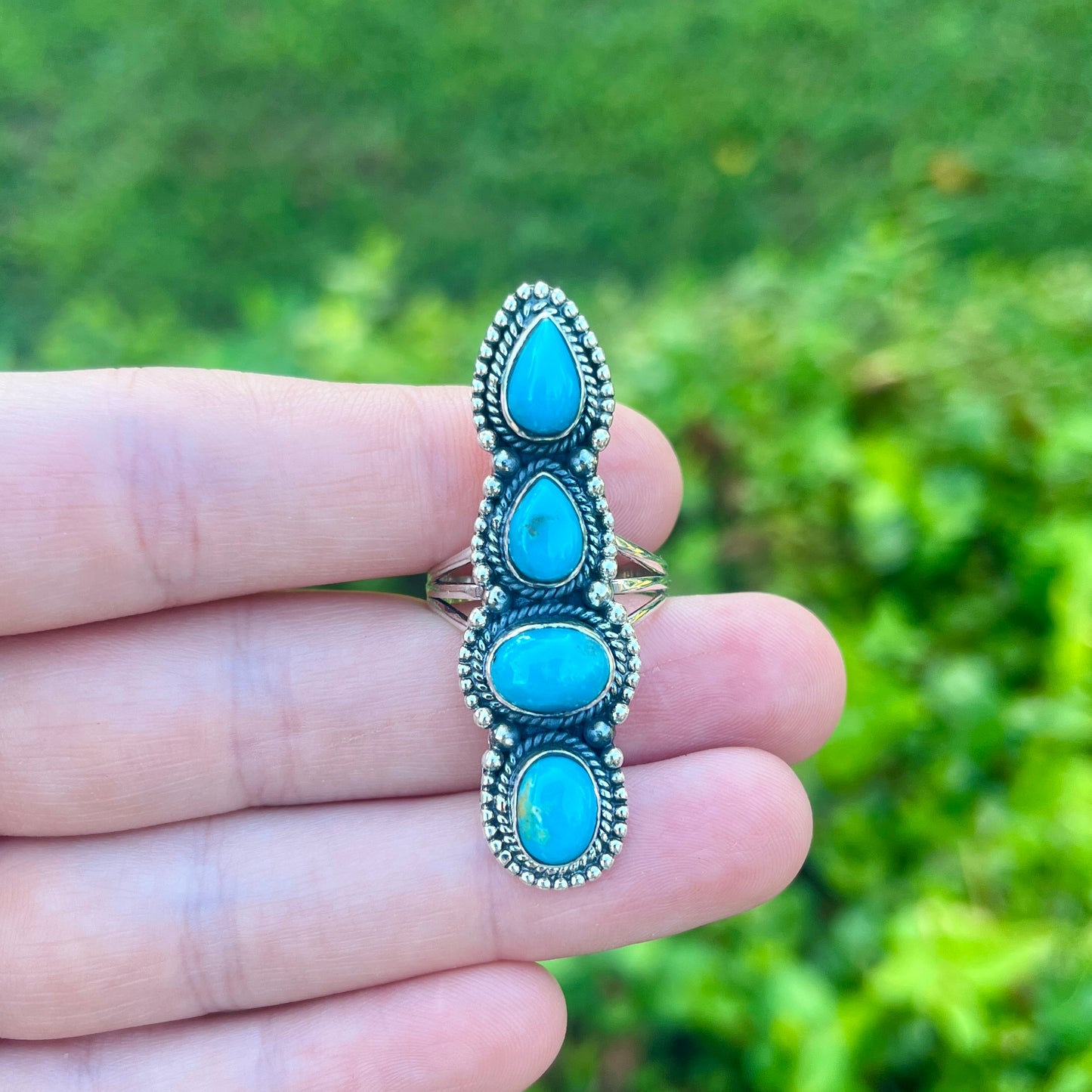 Kingman Turquoise - Size 8.5 – Southwestern Ring