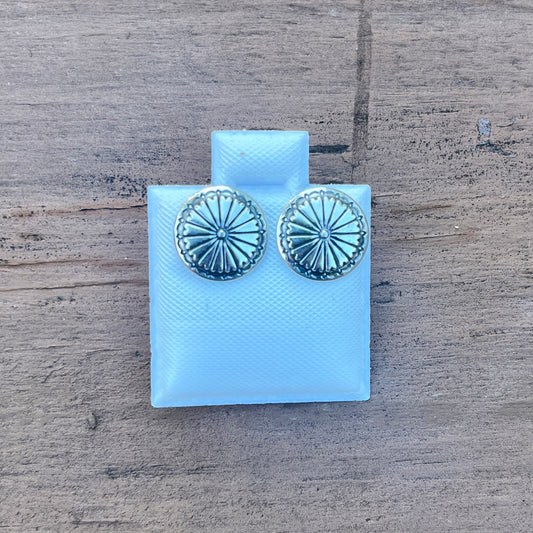 Sterling Silver - Concho Studs – Southwestern Earrings