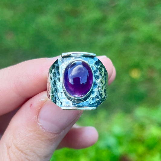 Amythest - Size 8.5 - Gemstone Ring