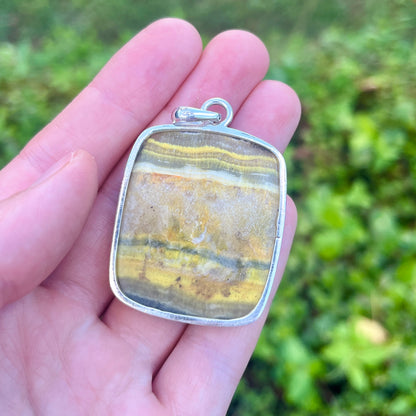 Bumblebee Jasper - 2" Slab - Gemstone Pendant