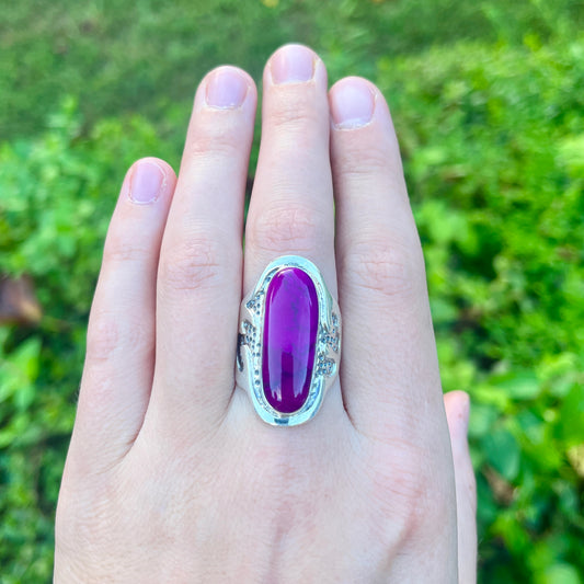 Purple Mojave Turquoise - Size 8 - Southwestern Ring