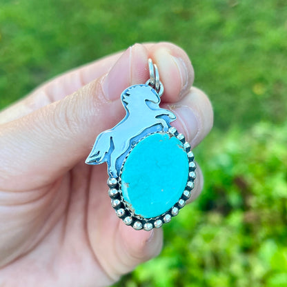 Turquoise – 1.25" Horse - Southwestern Pendant