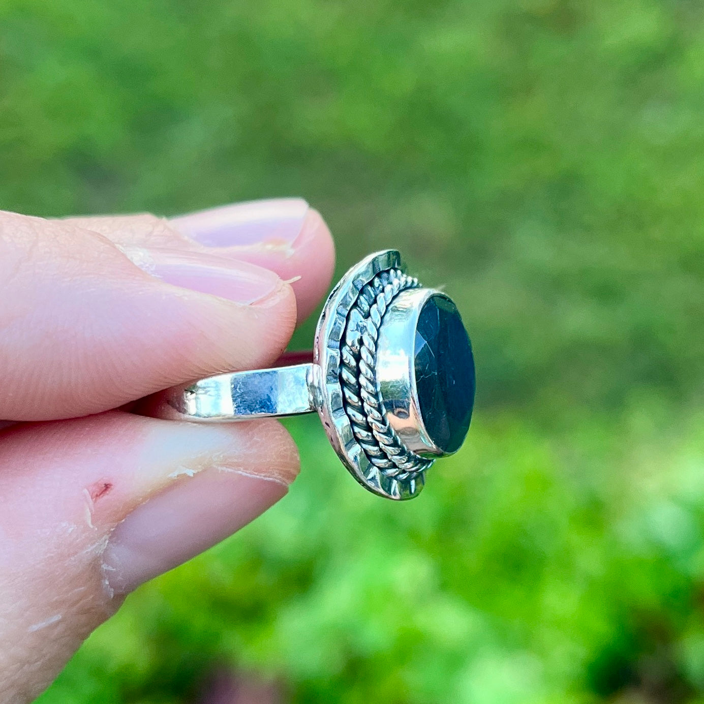 Labradorite - Size 7 - Gemstone Ring