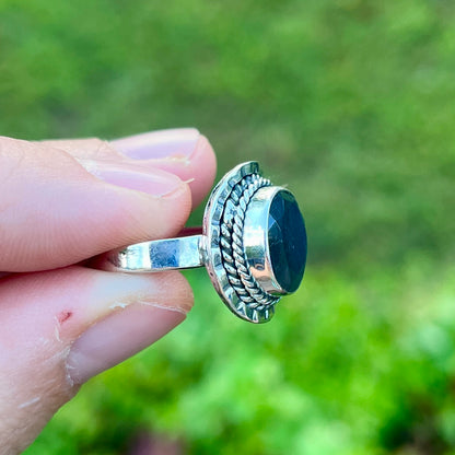 Labradorite - Size 7 - Gemstone Ring