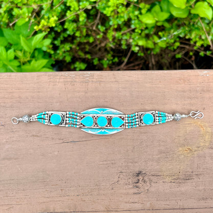 Tibetan Turquoise - 6.75" - Gemstone Bracelet