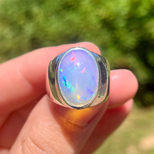 Ethiopian Opal - Size 6.75 - Gemstone Ring