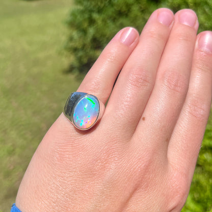 Ethiopian Opal - Size 6.75 - Gemstone Ring