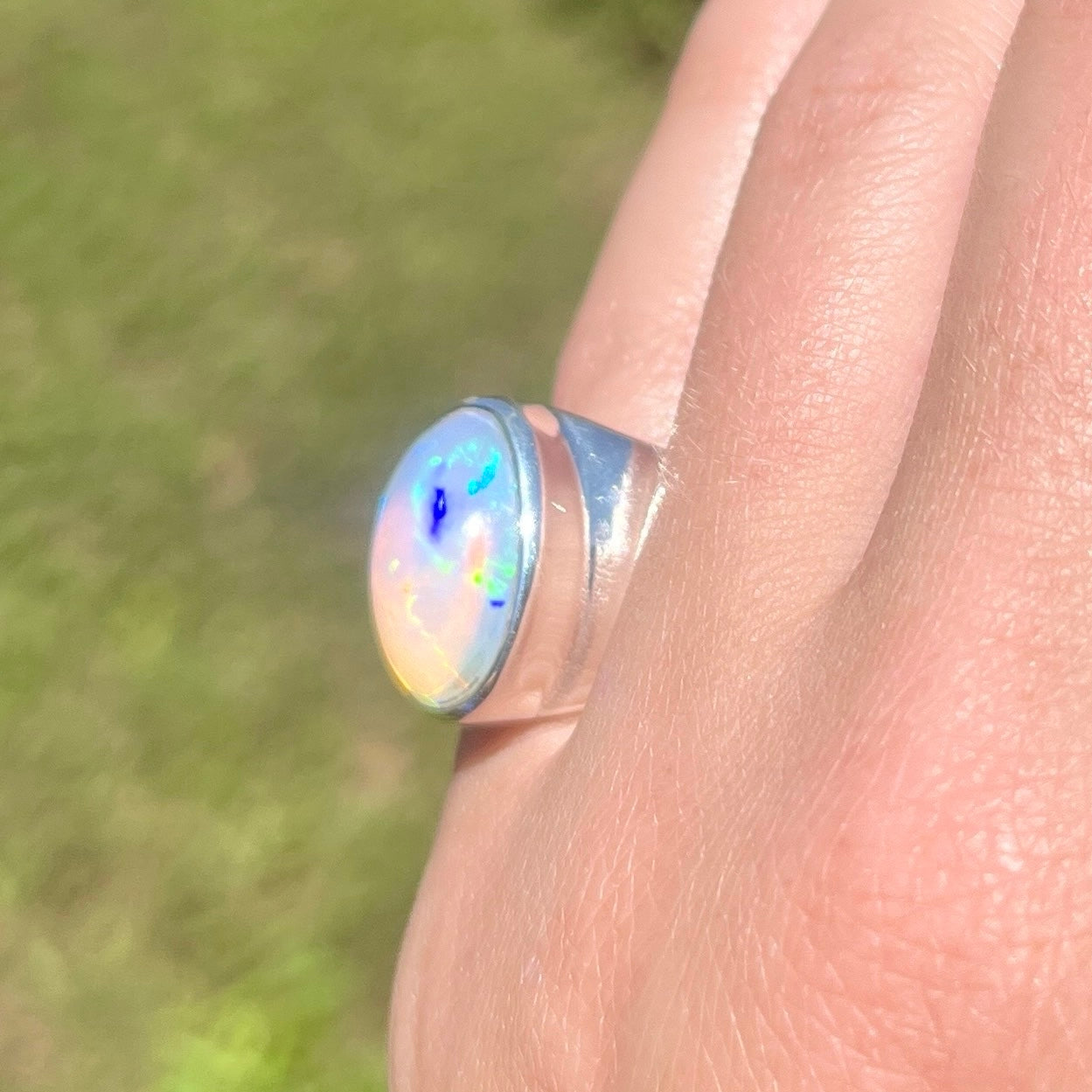 Ethiopian Opal - Size 6.75 - Gemstone Ring