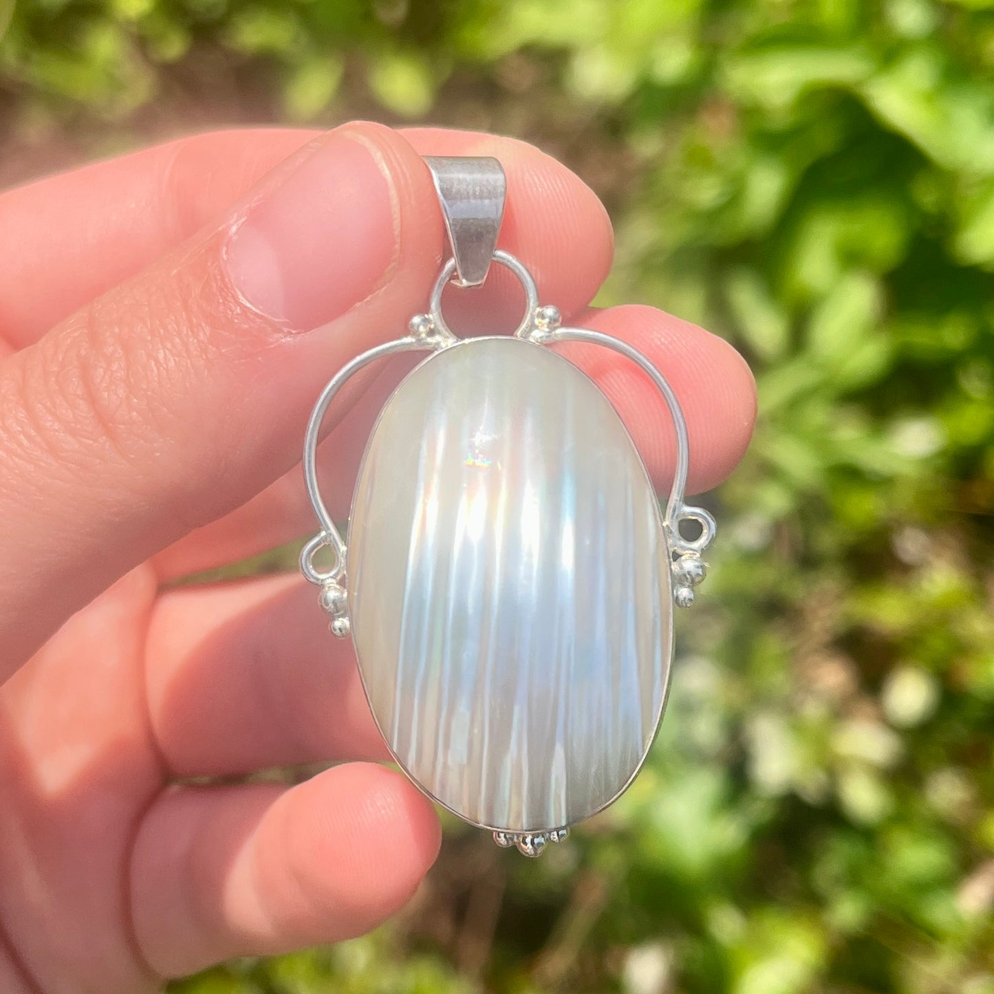 Mother of Pearl - 2" Slab - Gemstone Pendant