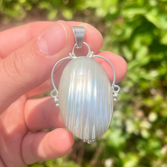 Mother of Pearl - 2" Slab - Gemstone Pendant