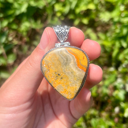 Bumblebee Jasper - 2.125" Pear - Gemstone Pendant