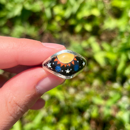 Galaxy Inlay Signed - Size 10.25 - Native American Ring