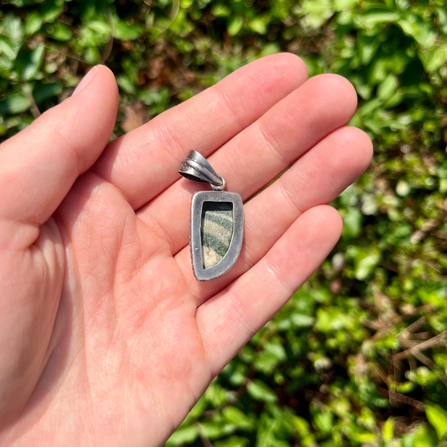 Ribbon Jasper - 1.6" Pear - Gemstone Pendant