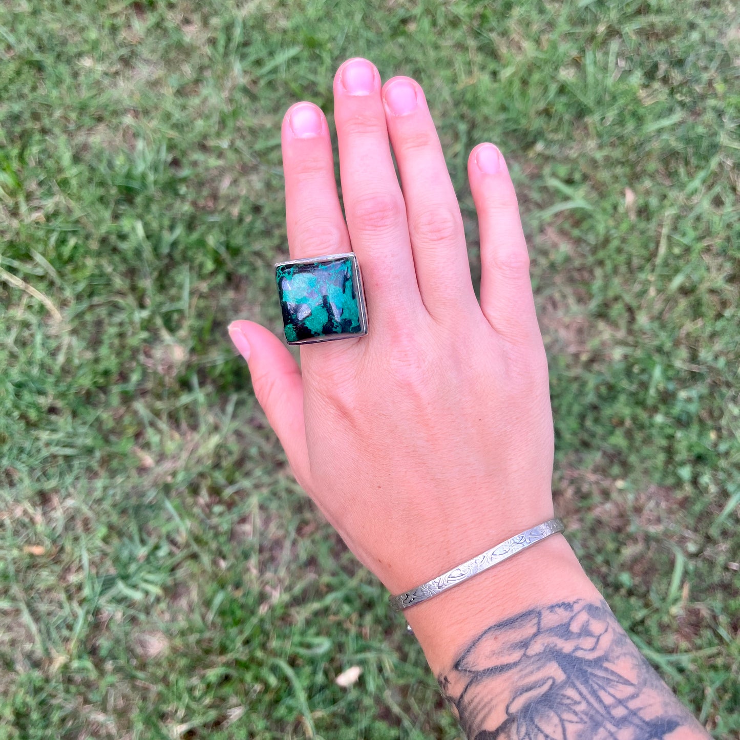 Chrysocolla - Size 9 - Gemstone Ring