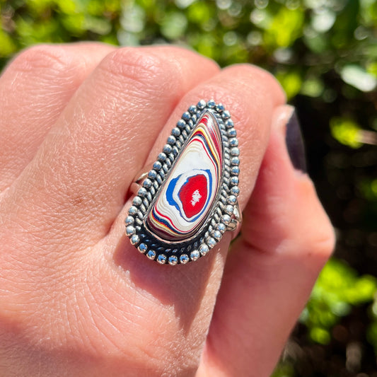 Fordite - Size 10 - Gemstone Ring