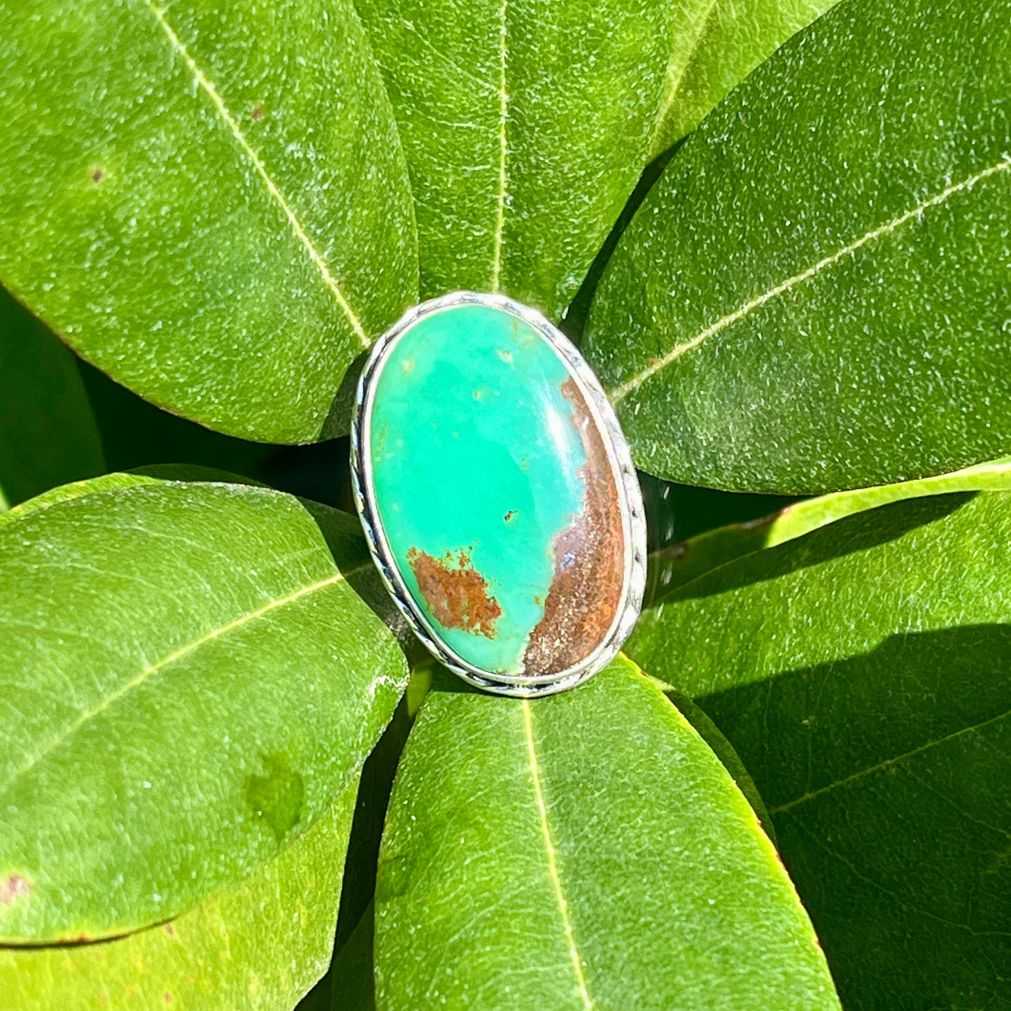 Chrysoprase - Size 7.25 - Gemstone Ring