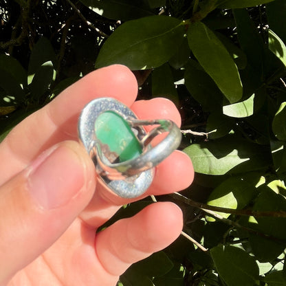 Chrysoprase - Size 7.25 - Gemstone Ring