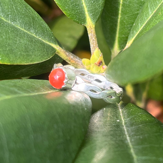 Red Coral - Size 8 - Southwestern Ring