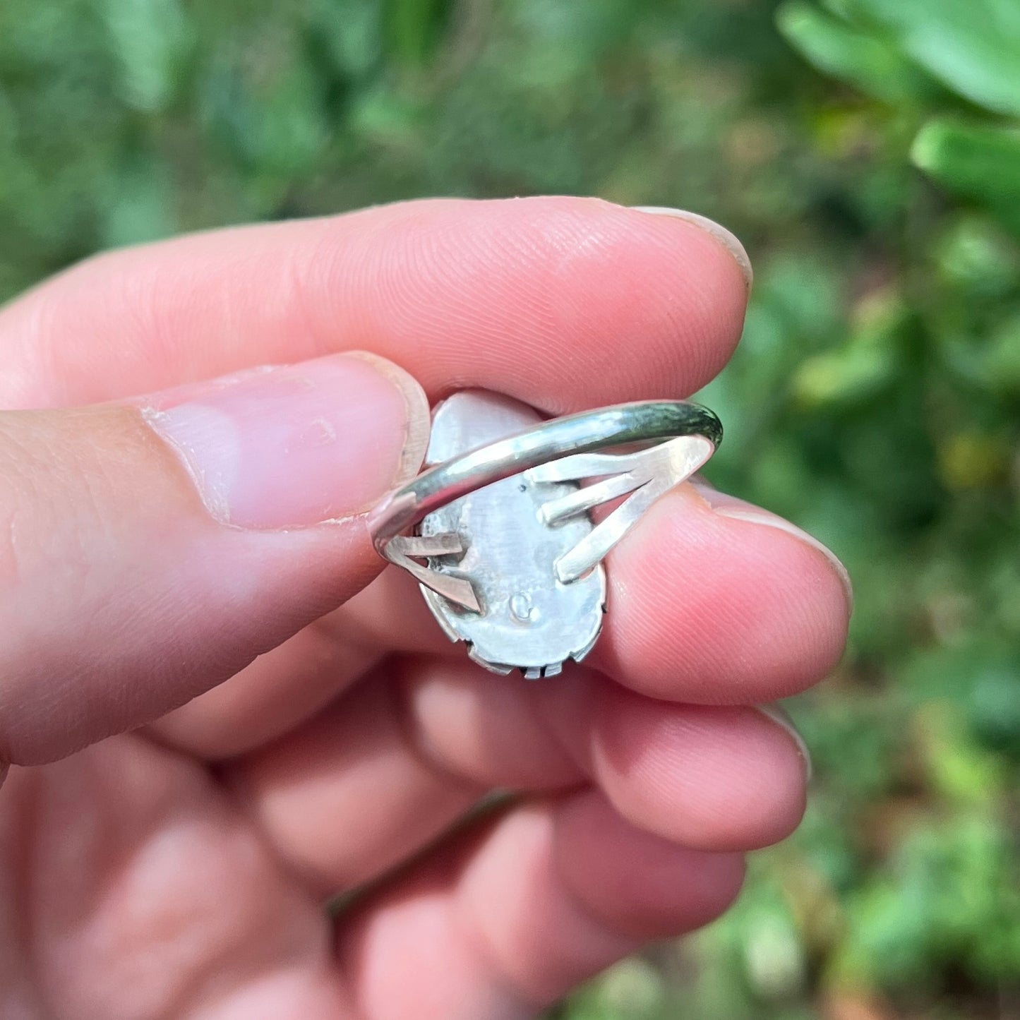 White Buffalo Turquoise - Size 8 - Native American Ring