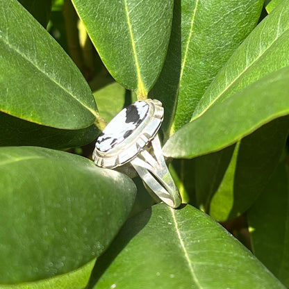 White Buffalo Turquoise - Size 8 - Native American Ring