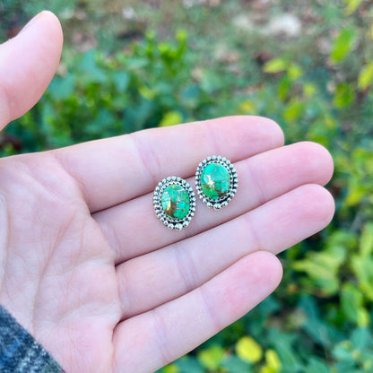 Sonoran Gold Turquoise - Studs - Southwestern Earrings